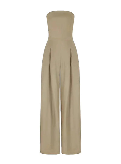 Eleganter trägerloser Jumpsuit für Damen – Weit geschnitten für den Sommer