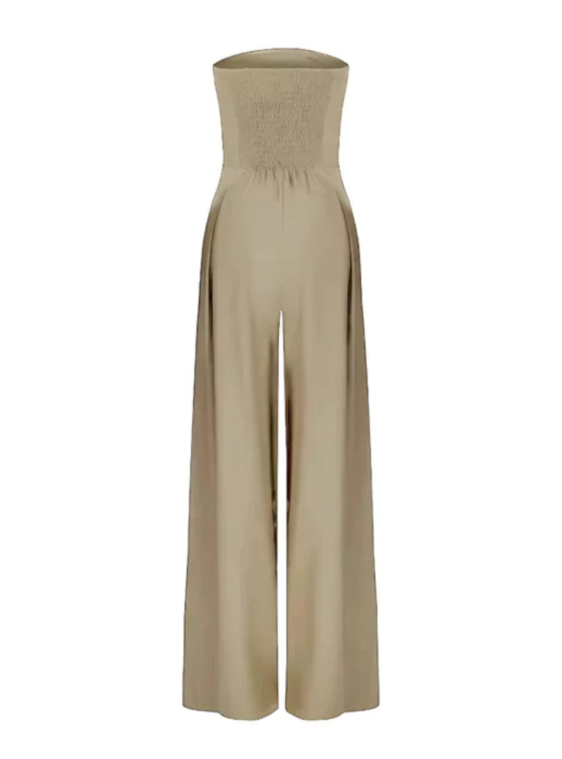 Eleganter trägerloser Jumpsuit für Damen – Weit geschnitten für den Sommer