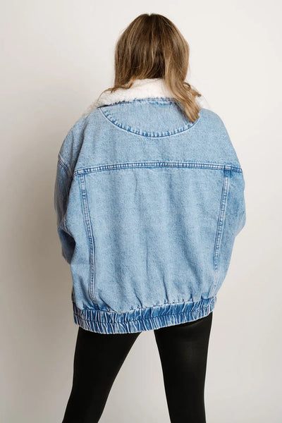 Eva | Damen-Denimjacke mit Fleecekragen – Trendy und Bequem für Jeden Tag Zendoo.de