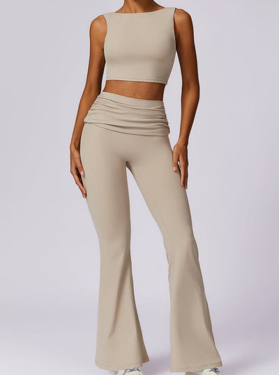 Elvira | High-Waist Leggings mit gerafftem Bund