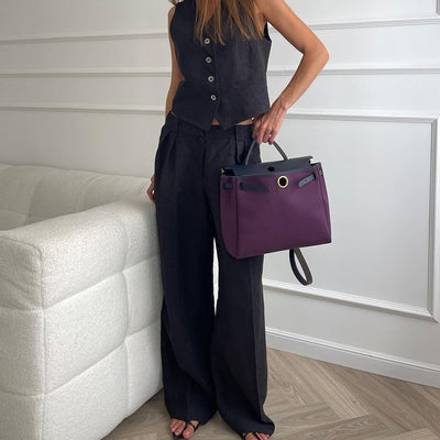 Zweiteiliges Set mit Weste & weiter Hose – Modern, Luftig & Smart