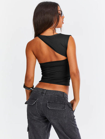 Odilia | Chic Ein-Schulter-Ausschnitt Tank Top