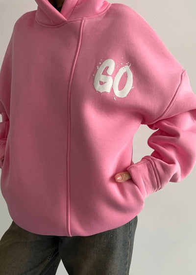 Oversized Hoodie mit abstraktem Rückendruck – Urban, Cozy & Ausdrucksstark