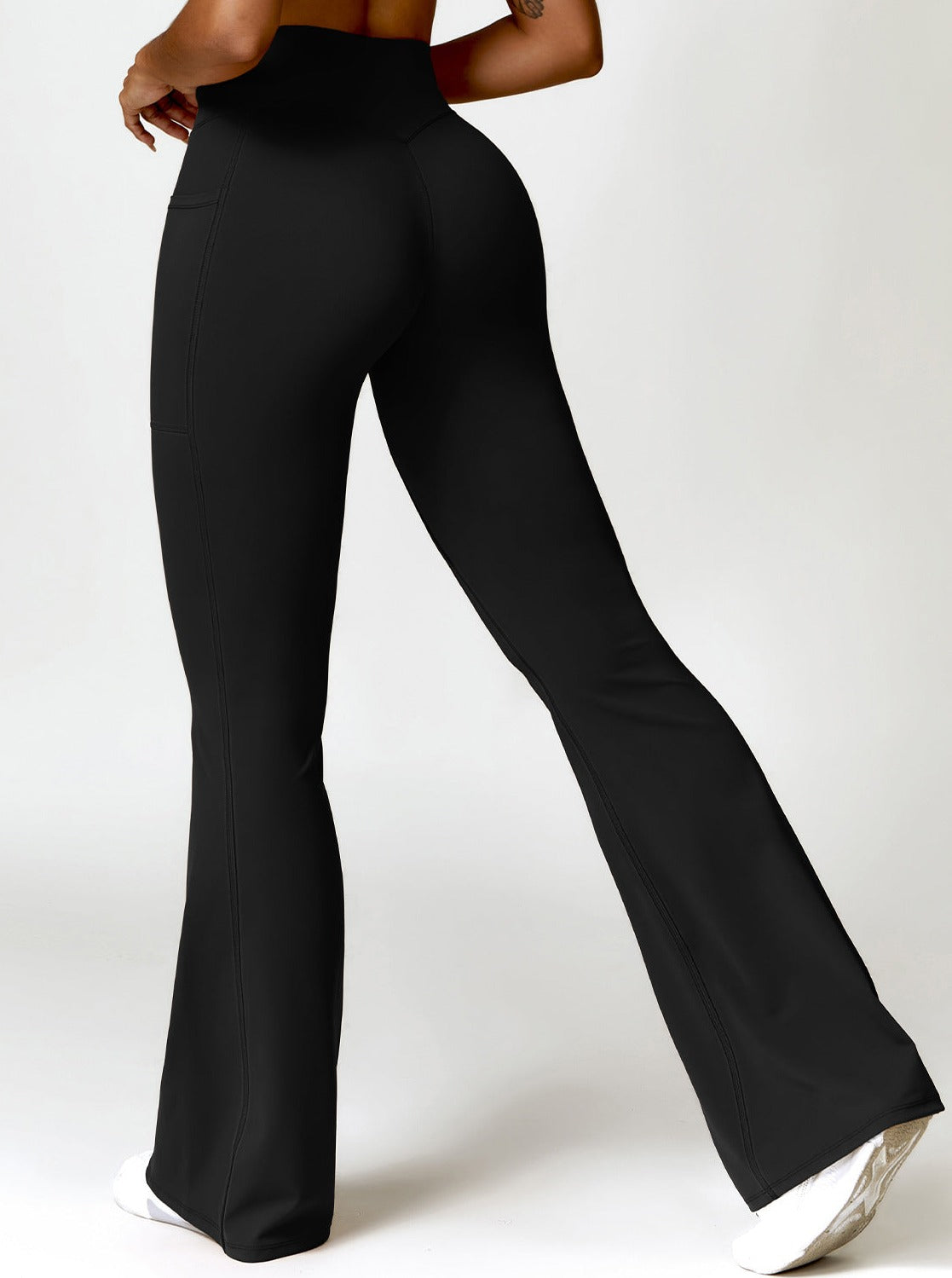 Elena | High-Waist Bootcut Leggings mit Taschen