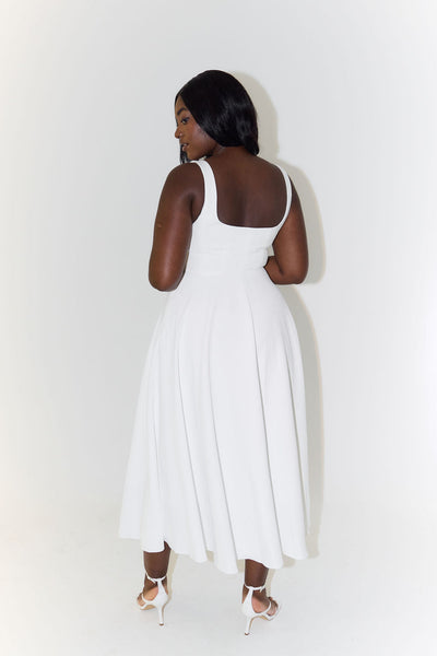 Bella | Elegantes Maxikleid A-Linie mit breiten Trägern – Schwarz, Weiß, Mintgrün