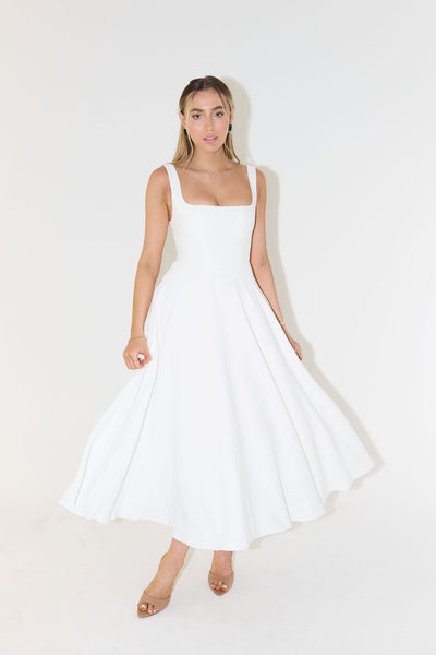 Bella | Elegantes Maxikleid A-Linie mit breiten Trägern – Schwarz, Weiß, Mintgrün
