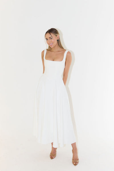 Bella | Elegantes Maxikleid A-Linie mit breiten Trägern – Schwarz, Weiß, Mintgrün