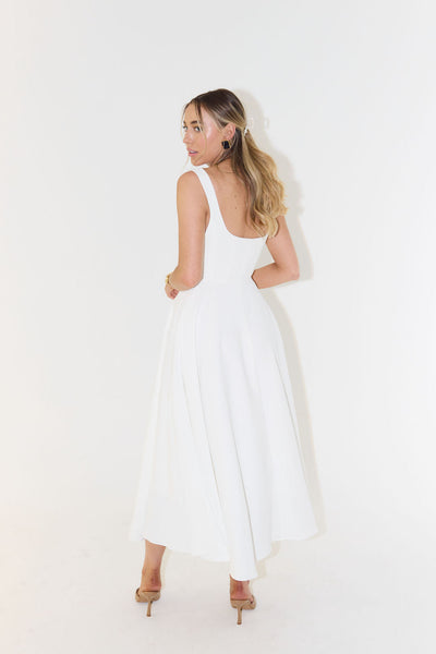 Bella | Elegantes Maxikleid A-Linie mit breiten Trägern – Schwarz, Weiß, Mintgrün