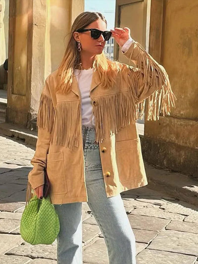 Dakota | Wildleder-Fransenjacke – Boho-Chic trifft auf Western-Style