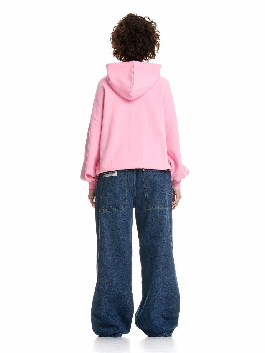 Oversized Damen Hoodie mit Sternen-Print - Streetwear