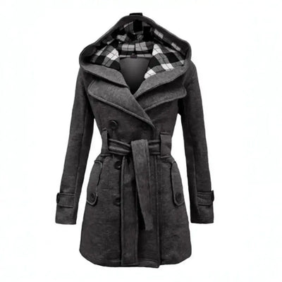 Chloe | Schicke Damen-Karierte Wollmantel Zendoo.de
