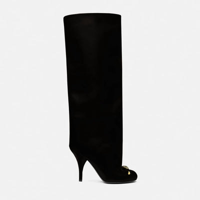 Emilia | Luxuriöse Lederstiefel für Damen – Alltagstauglich mit Eleganter Stiletto-Optik und Goldenen Details