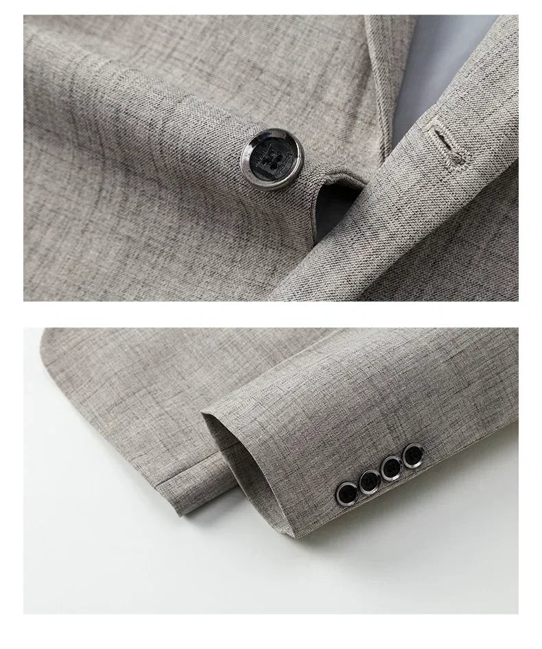Valerio | Eleganter Herrenblazer in Blau, Grau und Beige