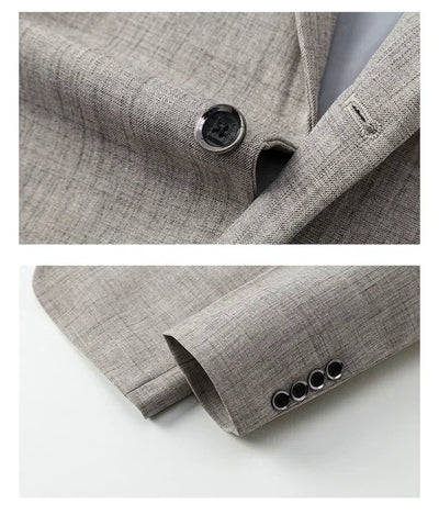 Valerio | Eleganter Herrenblazer in Blau, Grau und Beige