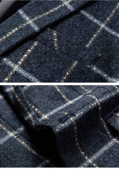 Milano | Eleganter Karo-Blazer in Dunkelblau