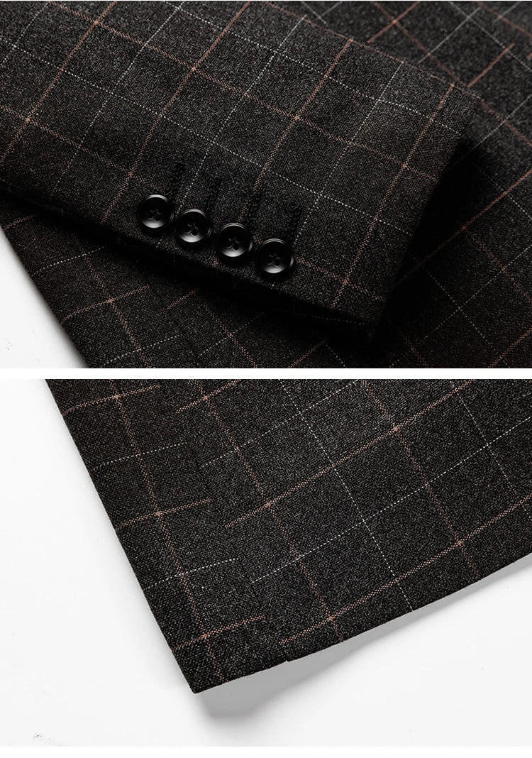 Gianni | Schwarzer Karo-Blazer