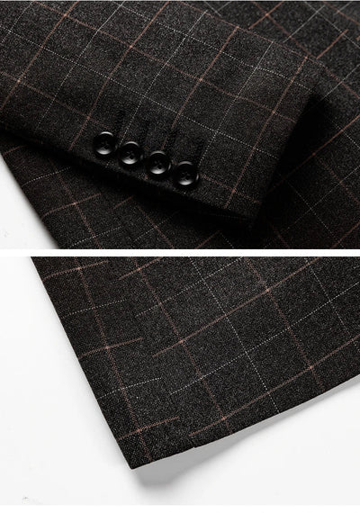 Gianni | Schwarzer Karo-Blazer