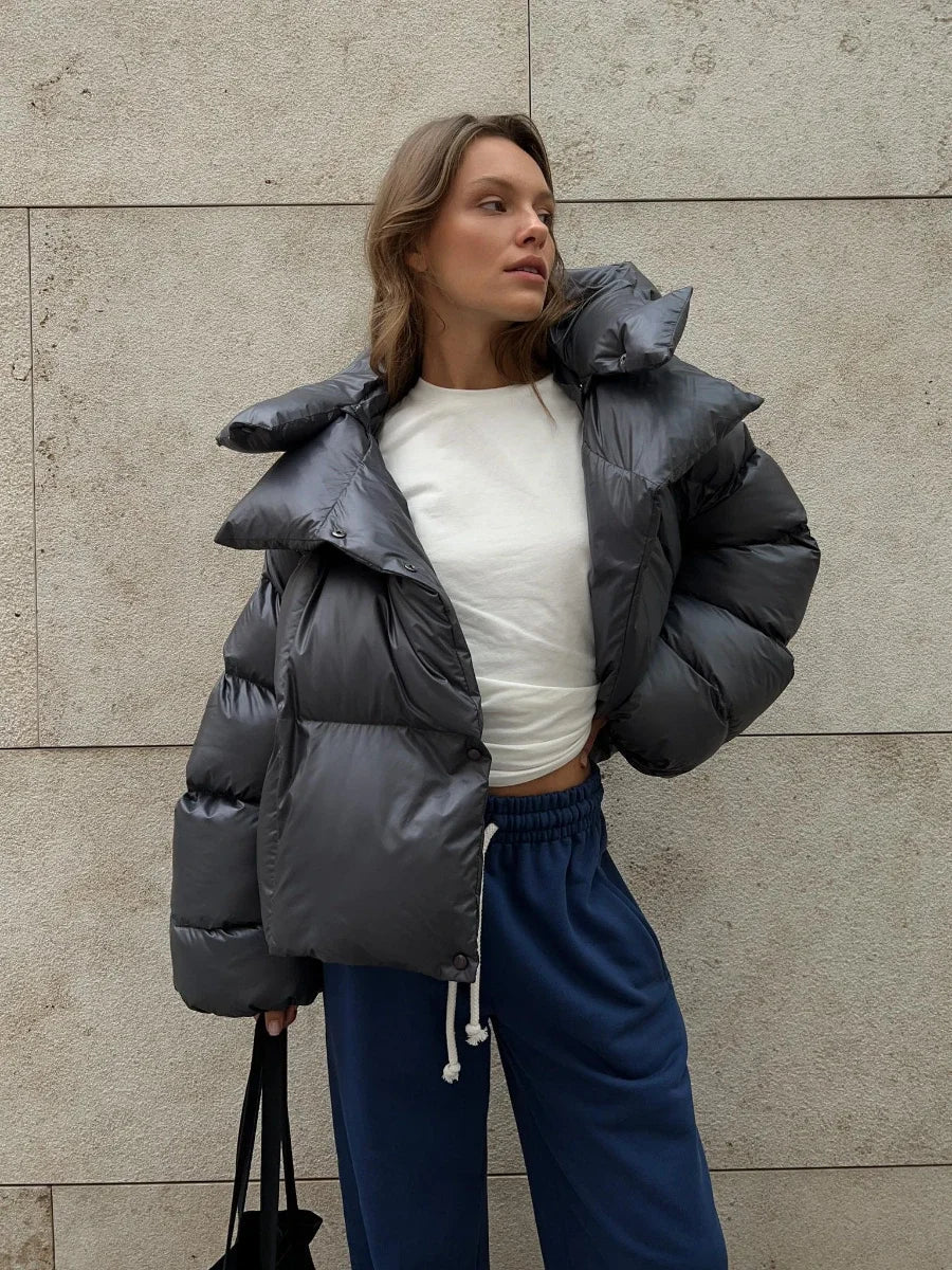 Estelle | Modische Steppjacke in Anthrazit
