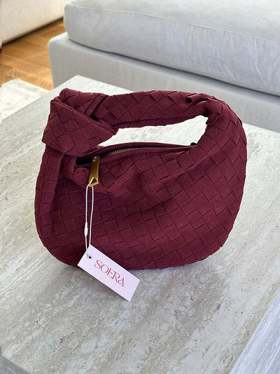 Ilyse | Geflochtene Mini-Tasche aus Wildleder