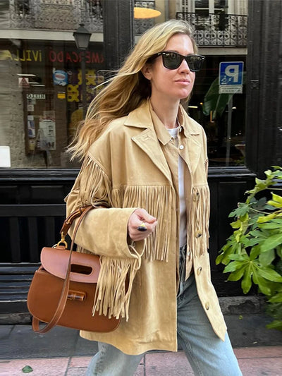 Dakota | Wildleder-Fransenjacke – Boho-Chic trifft auf Western-Style