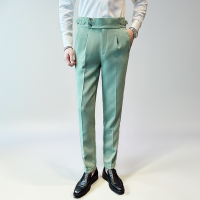Noah | Karierte Herren Hose mit hohem Bund