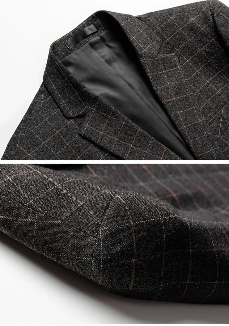 Gianni | Schwarzer Karo-Blazer