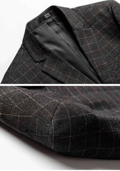 Gianni | Schwarzer Karo-Blazer