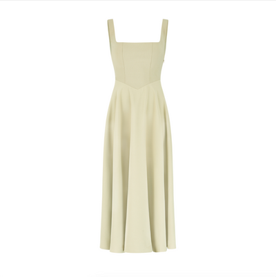 Bella | Elegantes Maxikleid A-Linie mit breiten Trägern – Schwarz, Weiß, Mintgrün