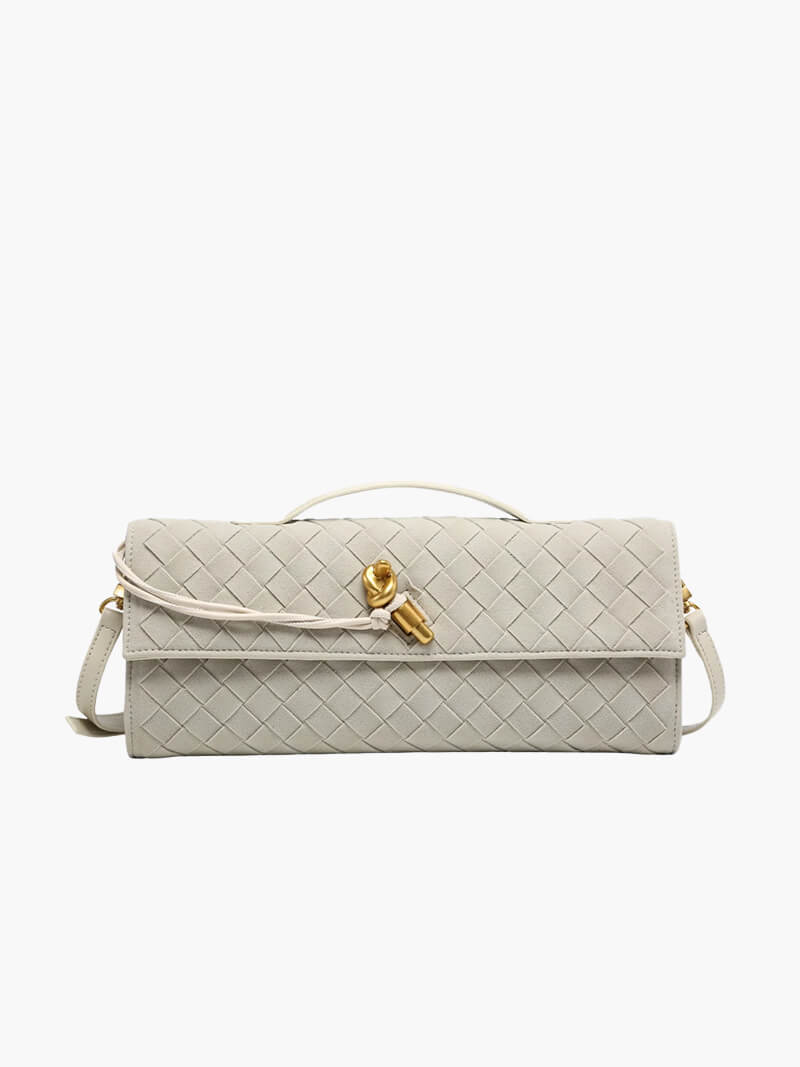 Finja | Geflochtene Clutch aus Kunstleder