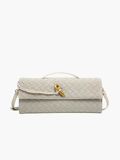 Finja | Geflochtene Clutch aus Kunstleder