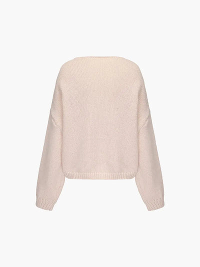 Rahel | Weiche Strickjacke mit Schleife