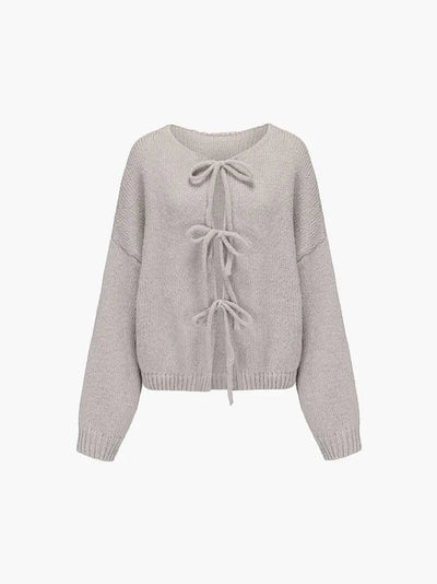 Rahel | Weiche Strickjacke mit Schleife