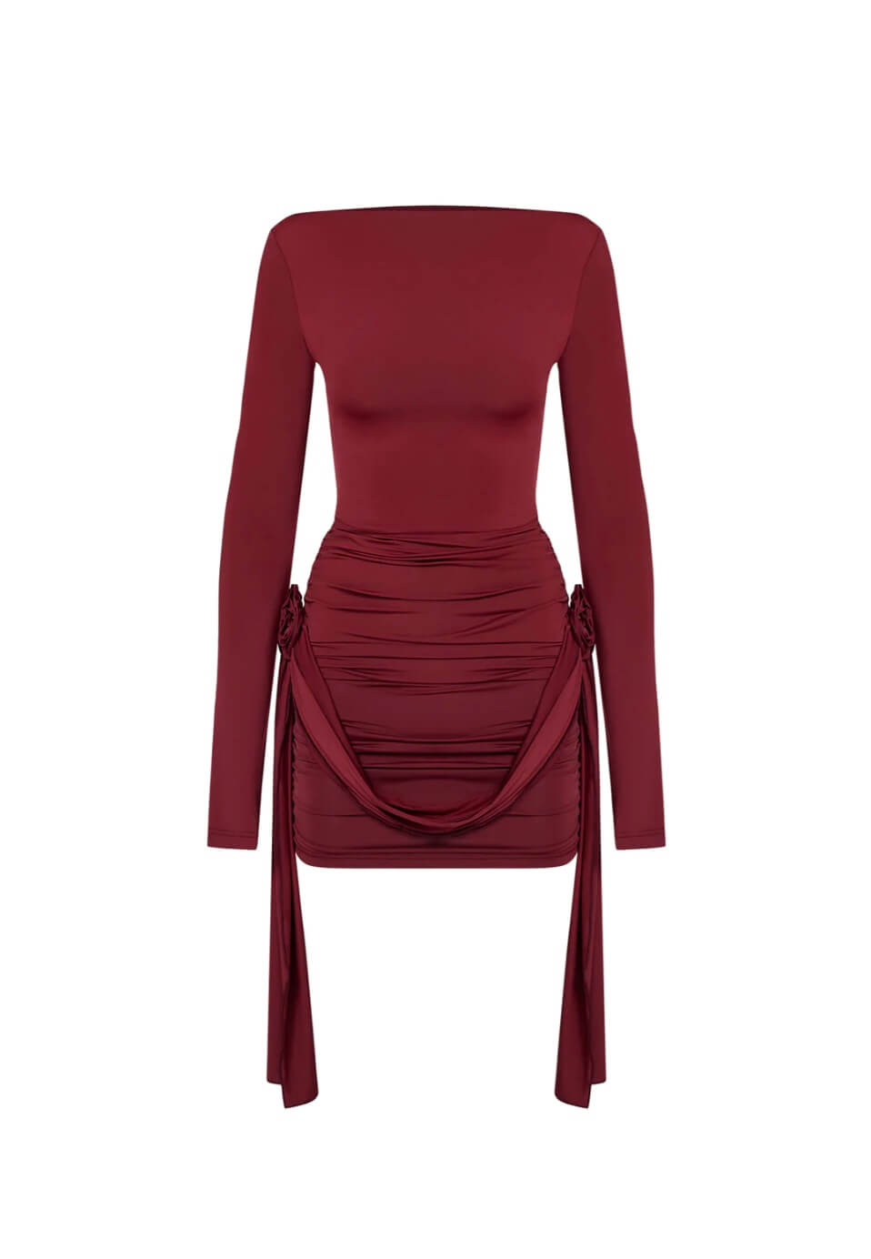 Gloria | Bodycon-Minikleid mit Langarm und Rüschen