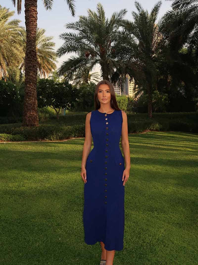 Zeitloses Fließendes Maxikleid In Voller Länge Für Frauen