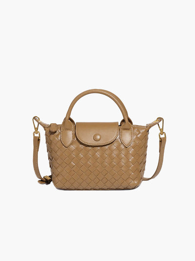 Gemma | Geflochtene Mini-Tasche aus Kunstleder