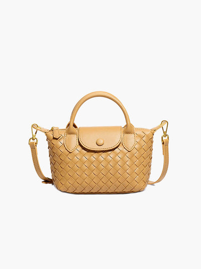 Gemma | Geflochtene Mini-Tasche aus Kunstleder