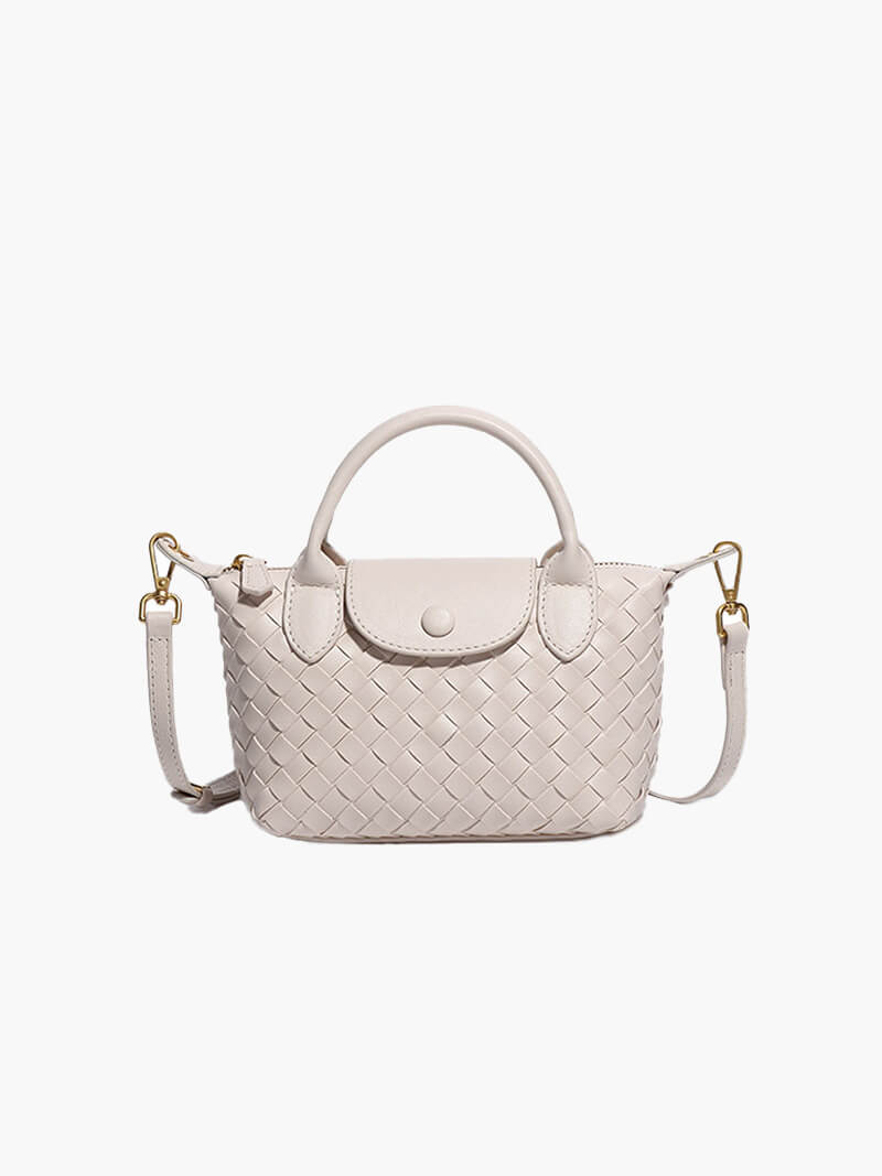 Gemma | Geflochtene Mini-Tasche aus Kunstleder