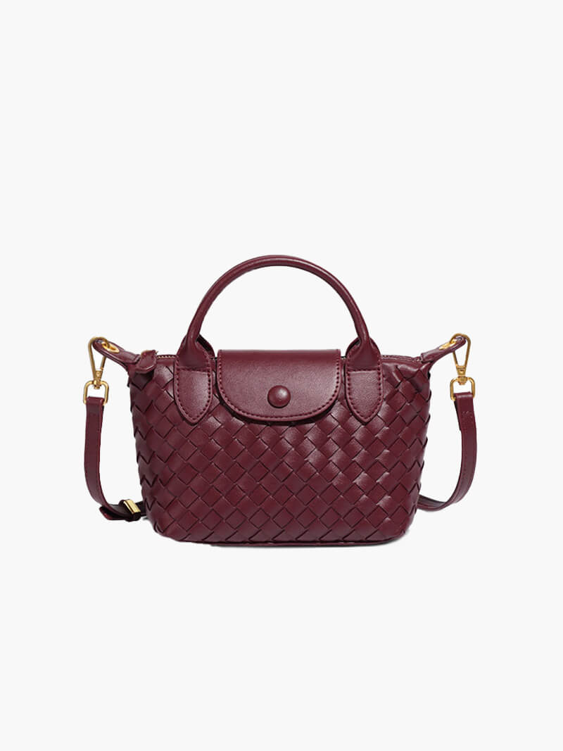 Gemma | Geflochtene Mini-Tasche aus Kunstleder
