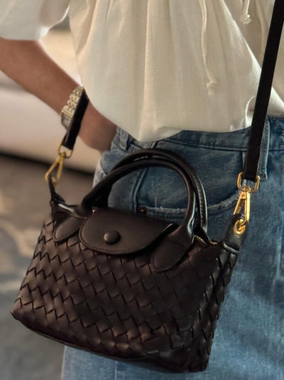 Gemma | Geflochtene Mini-Tasche aus Kunstleder