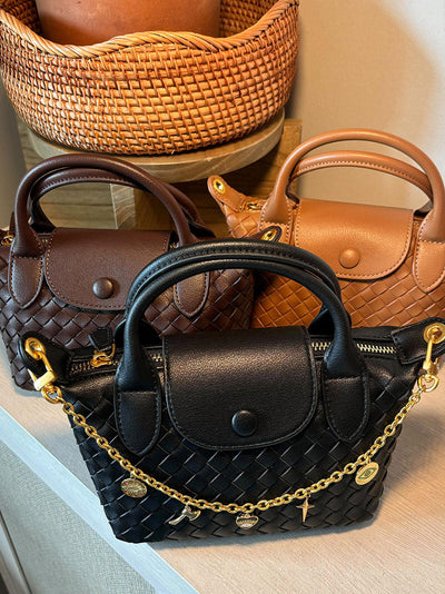 Gemma | Geflochtene Mini-Tasche aus Kunstleder