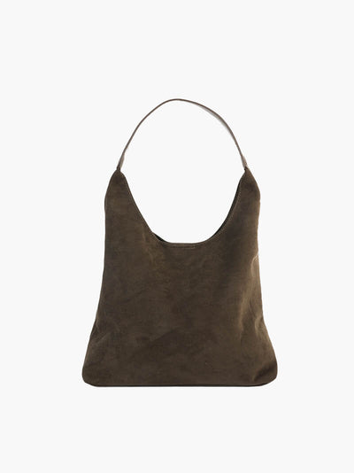 Olga | Minimalistische Schultertasche aus Wildleder