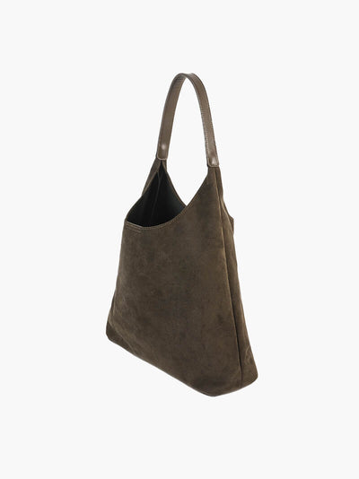 Olga | Minimalistische Schultertasche aus Wildleder