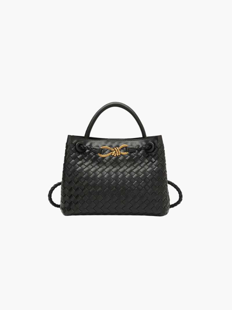 Carlee | Geflochtene Mini-Tasche mit edlem Akzent