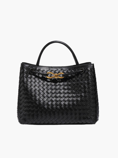 Carlee | Geflochtene Mini-Tasche mit edlem Akzent