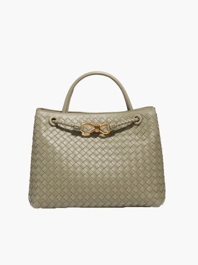 Carlee | Geflochtene Mini-Tasche mit edlem Akzent