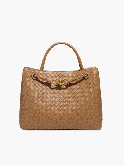 Carlee | Geflochtene Mini-Tasche mit edlem Akzent