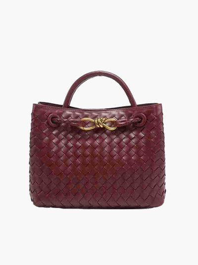 Carlee | Geflochtene Mini-Tasche mit edlem Akzent