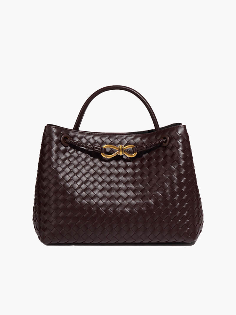 Carlee | Geflochtene Mini-Tasche mit edlem Akzent