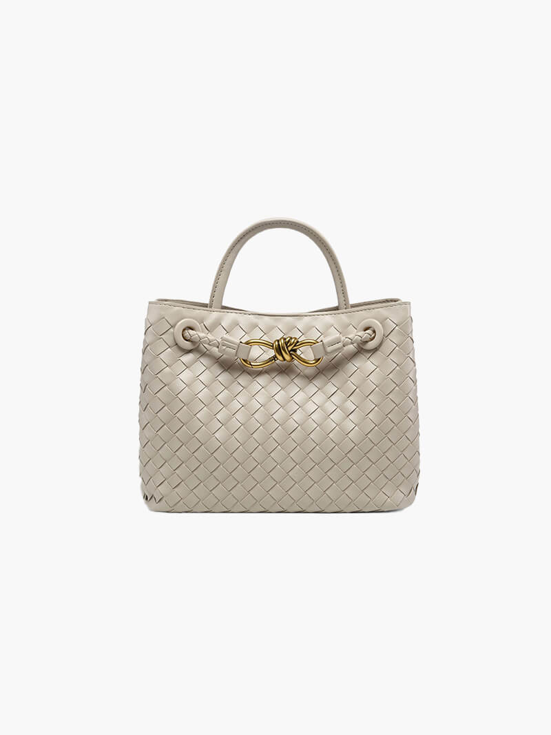 Carlee | Geflochtene Mini-Tasche mit edlem Akzent