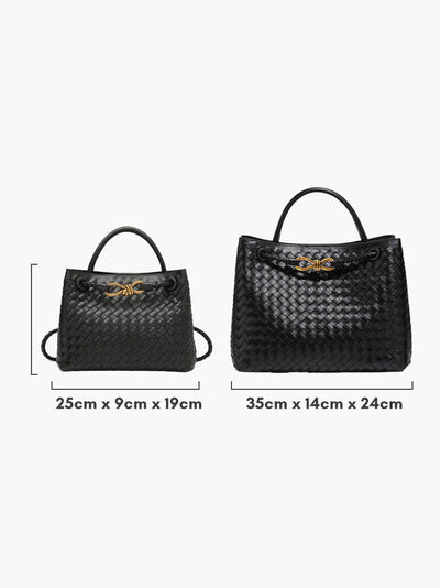 Carlee | Geflochtene Mini-Tasche mit edlem Akzent